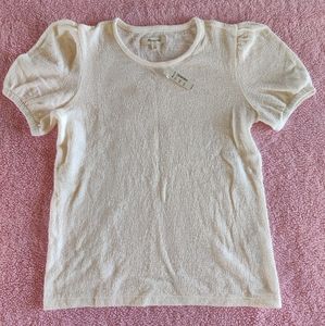 Madewell White Sheer Cotton Top XS